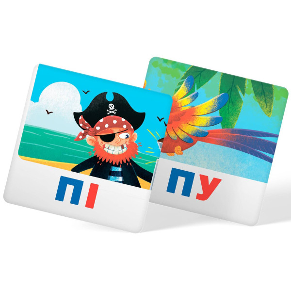 Фото - Картки навчальні Crystal Book Розумні. Читаємо по складах. 30 карток (9786175475621)