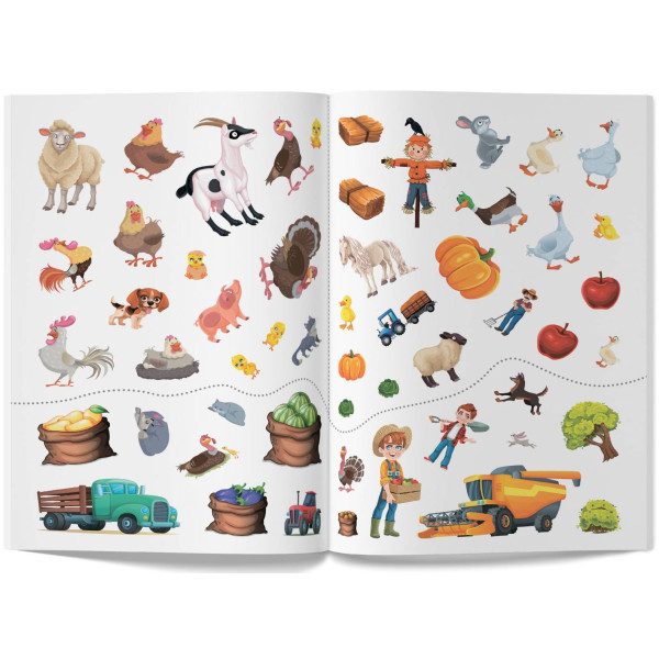 Фото -  Crystal Book Перший віммельбух із наліпками. Ферма (9786175471807)