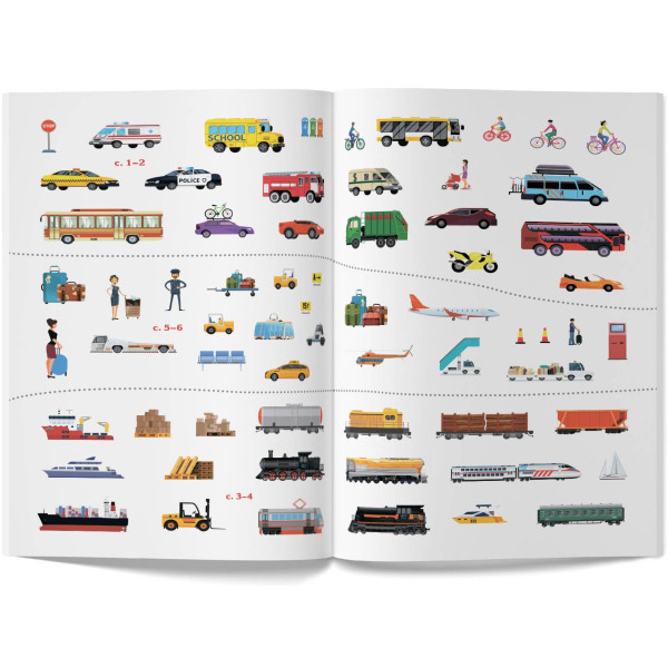 Фото -  Crystal Book Перший віммельбух із наліпками. Транспорт (9786175471906)