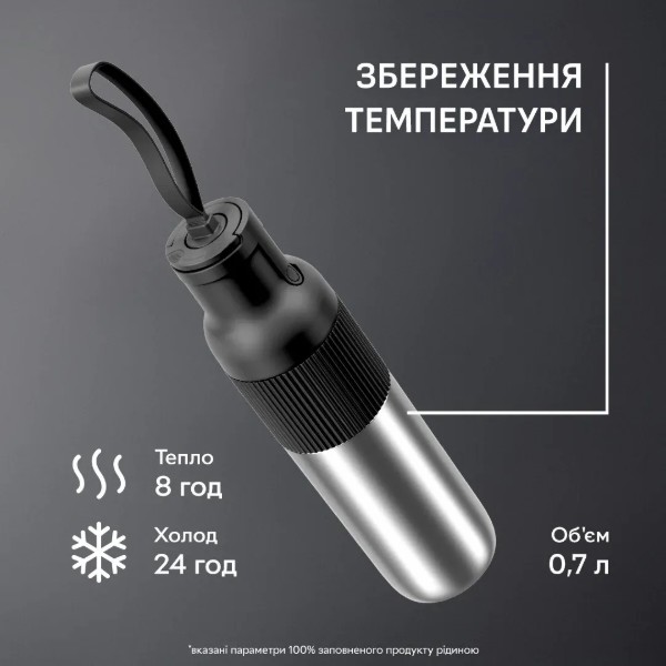 Фото - Термобутылка Tefal N3120710 BeYou Flip Lid 0,7 л чёрная