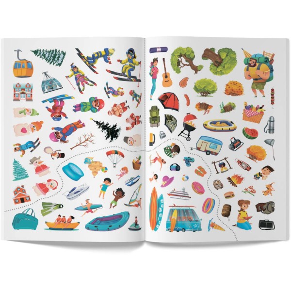 Фото -  Crystal Book Первый виммельбух с наклейками. На отдыхе (9786175471821)