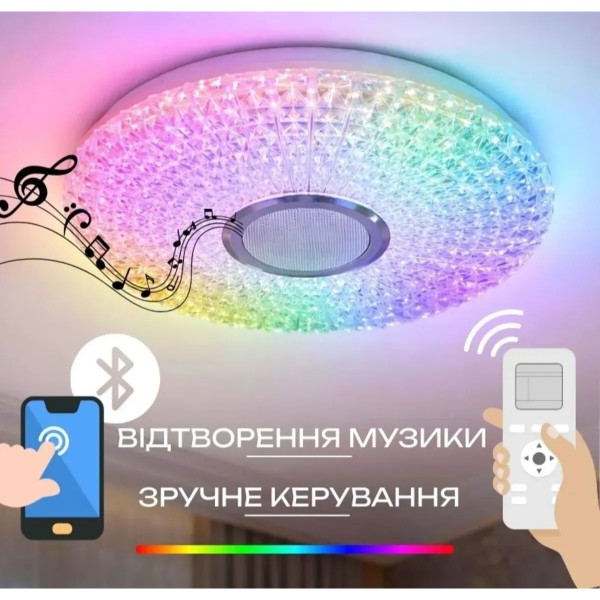 Фото - Світлодіодний світильник VALESO музичний смарт LY369-400 WH
