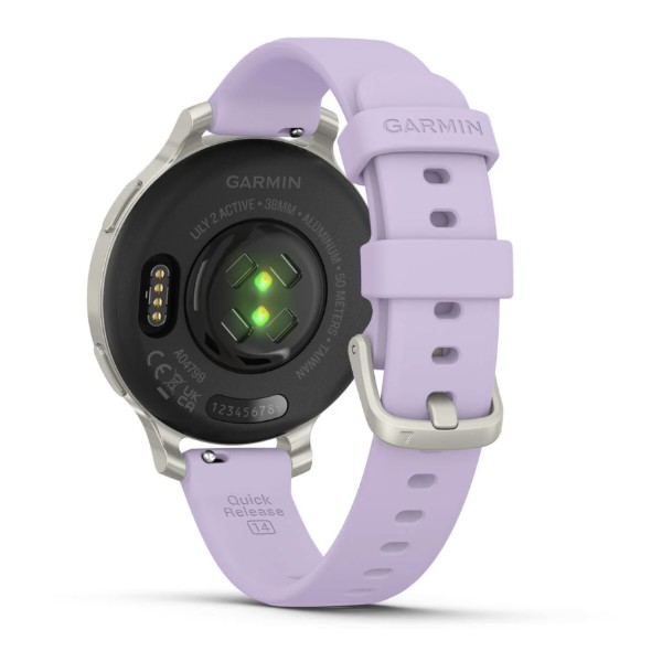 Фото - Смарт-годинник Garmin Lily 2 Active, Silver/Jasmine Purple, Silicone (010-02891-01)