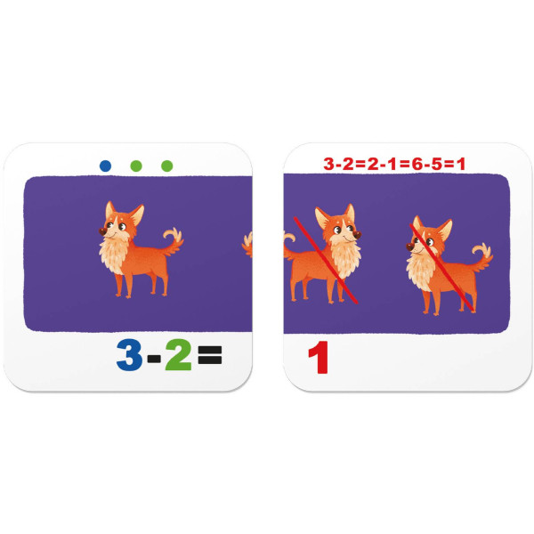 Фото - Картки навчальні Crystal Book Розумні. Учимося лічити. Додаємо і віднімаємо. 30 карток (9786175475782)