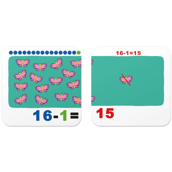 Фото - Картки навчальні Crystal Book Розумні. Учимося лічити. Додаємо і віднімаємо. 30 карток (9786175475782)