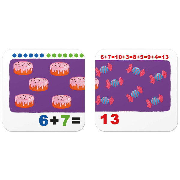 Фото - Картки навчальні Crystal Book Розумні. Учимося лічити. Додаємо і віднімаємо. 30 карток (9786175475782)