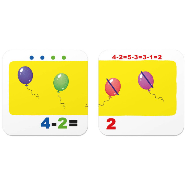 Фото - Картки навчальні Crystal Book Розумні. Учимося лічити. Додаємо і віднімаємо. 30 карток (9786175475782)