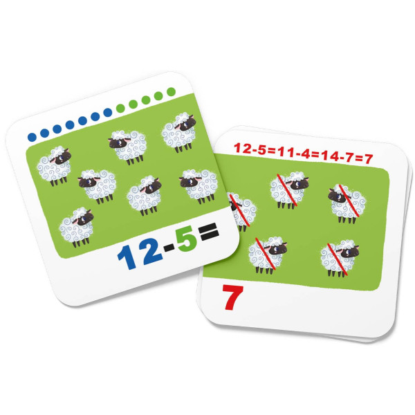 Фото - Картки навчальні Crystal Book Розумні. Учимося лічити. Додаємо і віднімаємо. 30 карток (9786175475782)