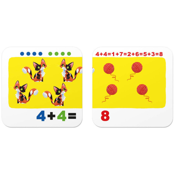 Фото - Картки навчальні Crystal Book Розумні. Учимося лічити. Додаємо і віднімаємо. 30 карток (9786175475782)