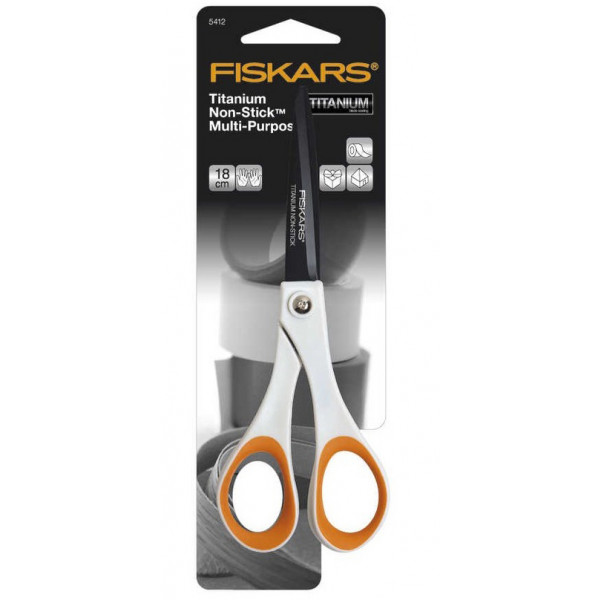 Фото - Ножиці кухонні Fiskars Titanium 18 см (1004720)