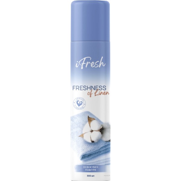 Фото - Змінний балон до освіжувача повітря iFresh freshness of linen 300 мл (4820268102935) Фото - Змінний балон до освіжувача повітря iFresh freshness of linen 300 мл (4820268102935)