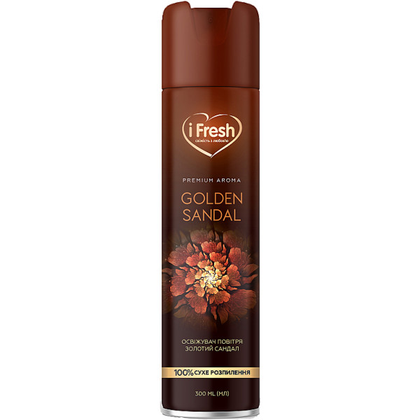 Фото - Освіжувач повітря аерозольний iFresh premium aroma golden sandal 300 мл (4820268100023)