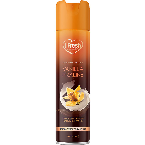 Фото - Освіжувач повітря аерозольний iFresh premium aroma vanilla praline 300 мл (4820268100030)