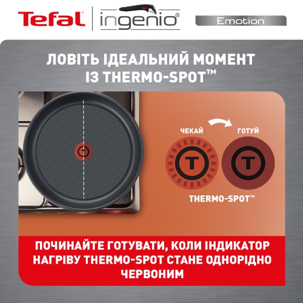Фото - Набір посуду зі знімною ручкою Tefal L948S804 Ingenio Emotion 8 пр.