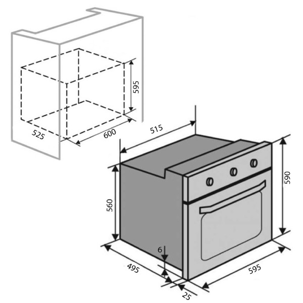Фото - Духовой шкаф Ventolux EO60MT-6P MBG