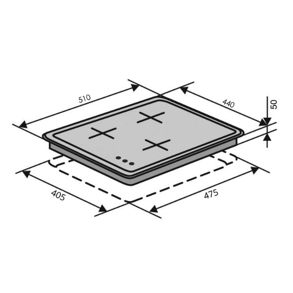 Фото - Варильна поверхня газова Ventolux HG430-B3 S (BK)
