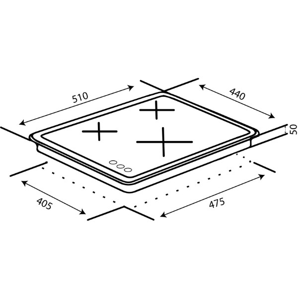 Фото - Варильна поверхня газова Ventolux HG430-W3G CEST (WH)