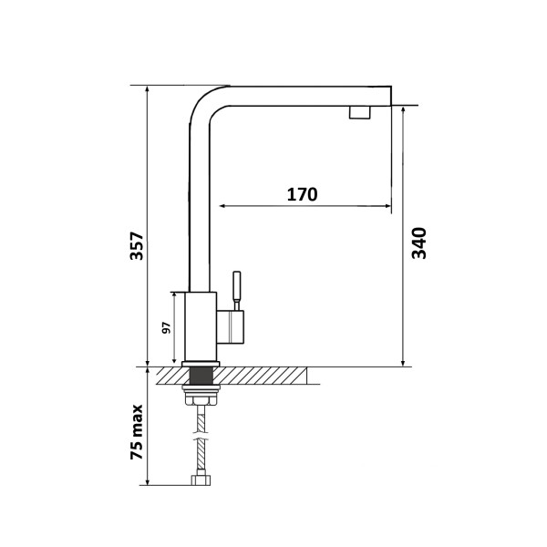 Фото - Кухонний змішувач Ventolux KF01 BN