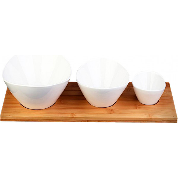 Фото - Менажница Lunasol на деревянной подставке 3 шт. (451359) Фото - Менажница Lunasol на деревянной подставке 3 шт. (451359)