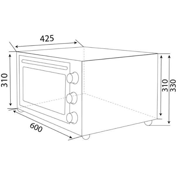 Фото - Піч електрична Ventolux NIKA 45 BK/X 2G