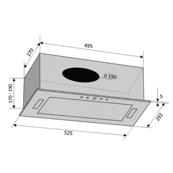 Фото - Вытяжка встраиваемая Ventolux PUNTO 52 WH (900) PB PC