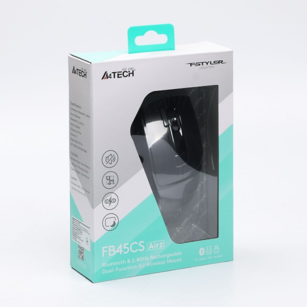 Фото - Миша бездротова A4tech FB45CS Air2 (Stone Grey)