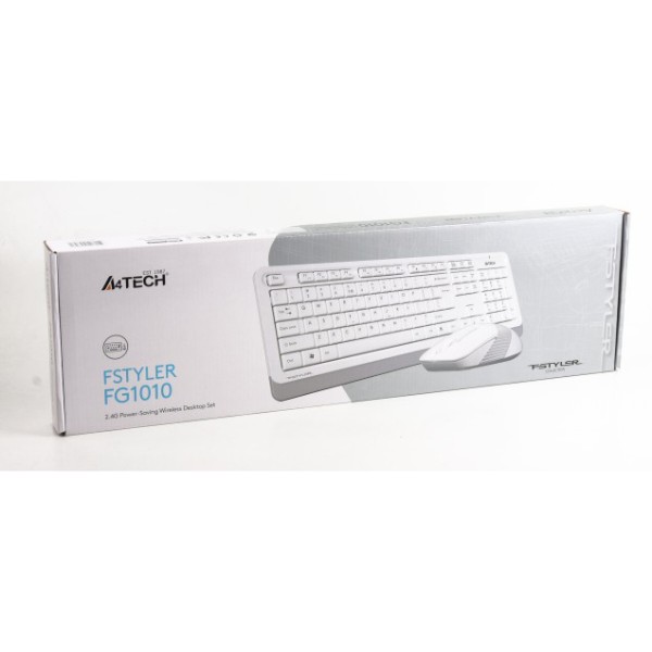 Фото - Мікропошкодження - Клавіатура + миша бездротова A4tech FG1010 (White)