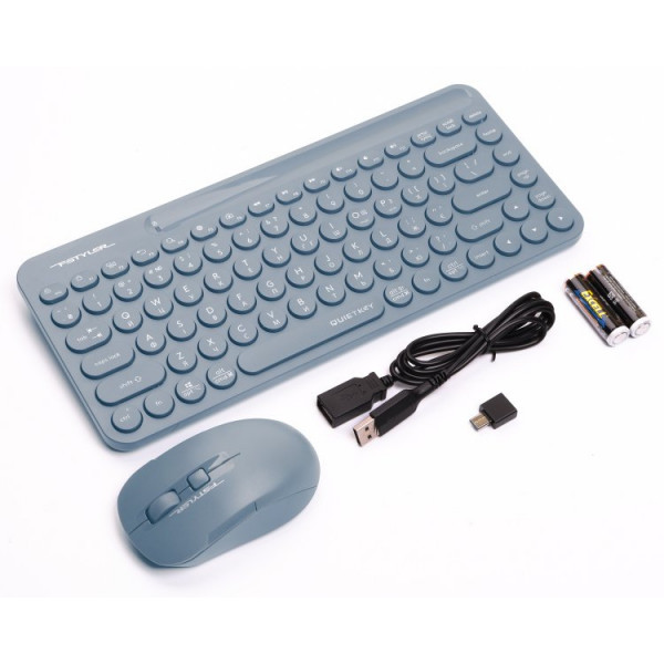 Фото - Клавіатура + миша бездротова A4tech FG3200 Air2 (Blue)