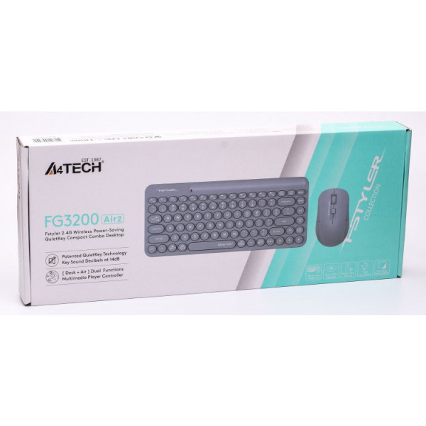 Фото - Клавіатура + миша бездротова A4tech FG3200 Air2 (Blue)