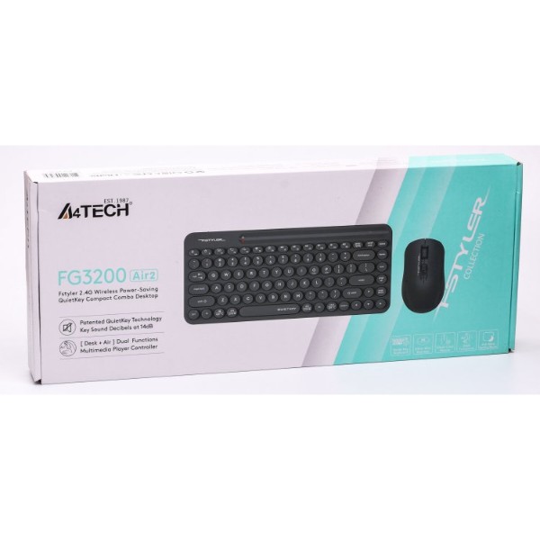 Фото - Клавиатура+мышь беспроводная A4tech FG3200 Air2 (Grey)