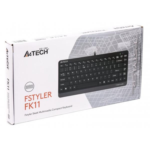 Фото - Уценка - Клавиатура проводная A4tech FK11 USB (Grey)
