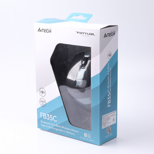 Фото - Миша бездротова A4tech Fstyler FB35C Midnight Green USB