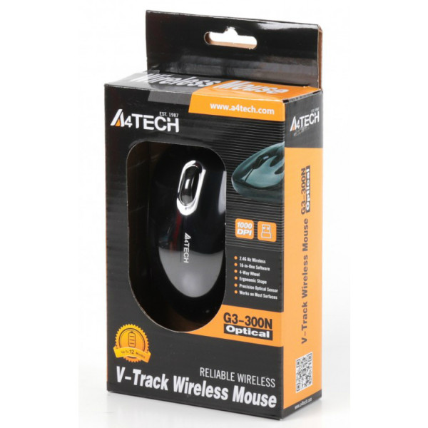 Фото - Мышь беспроводная A4tech G3-300N (Black+Grey)