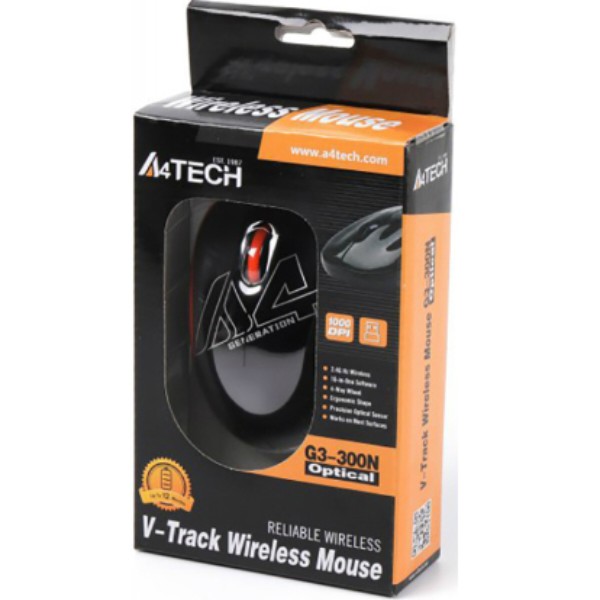 Фото - Миша бездротова A4tech G3-300N (Black+Orange)