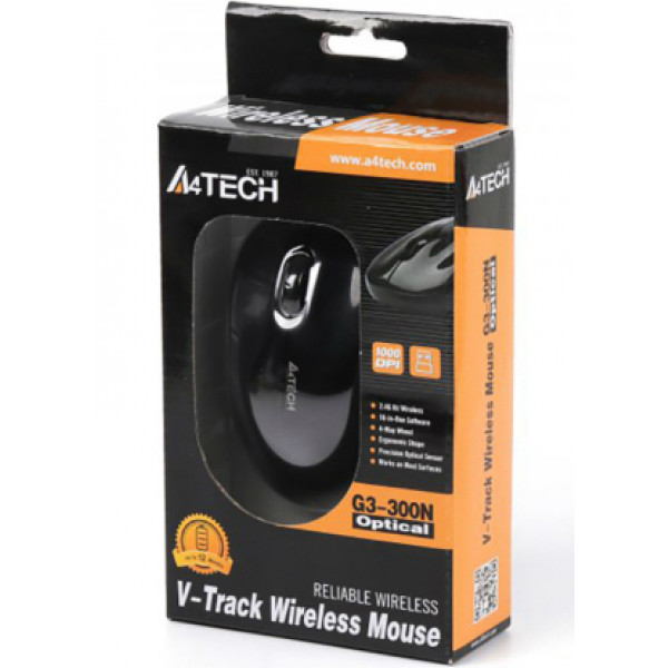 Фото - Миша бездротова A4tech G3-300N (Black+Silver)