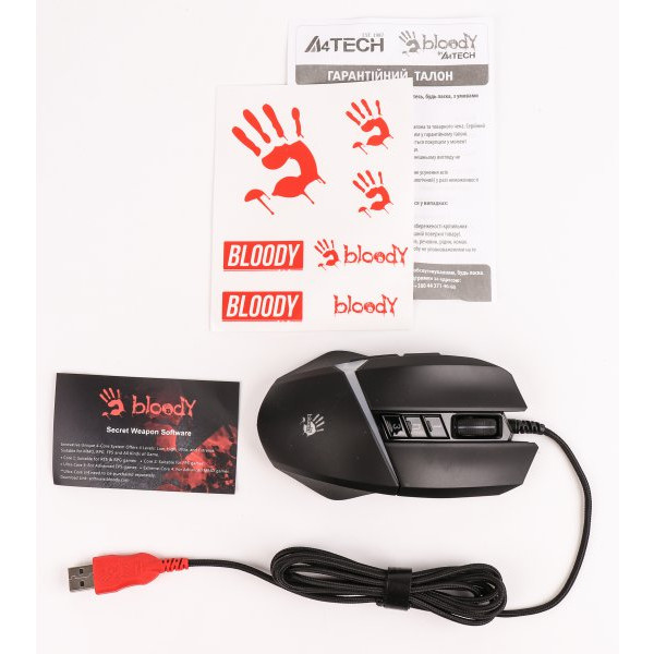 Фото - Мышь проводная игровая Bloody W60 Max (Stone Black)