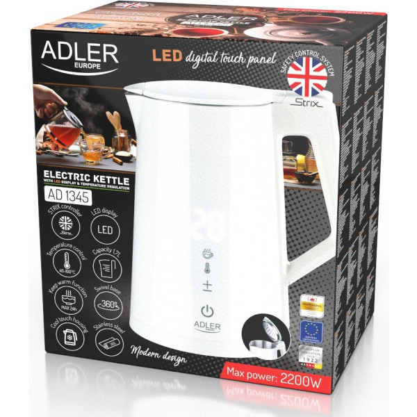 Фото - Электрический чайник Adler AD 1345 White