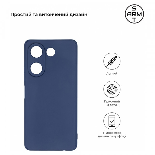 Фото - Чохол для смартфону Armorstandart Matte Slim Fit for Tecno Camon 20 Pro 4G Camera cover Blue (ARM69073)