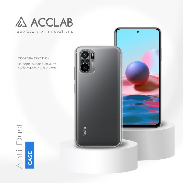 Фото - Чохол для смартфону ACCLAB Anti Dust for Xiaomi Redmi Note 10 (1283126553554)