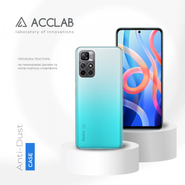 Фото - Чохол для смартфону ACCLAB Anti Dust for Xiaomi Redmi Note 11 5G (1283126553592)