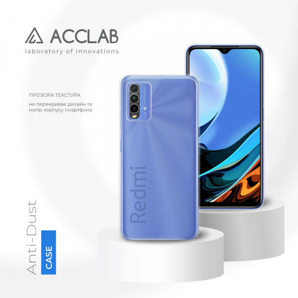 Фото - Чохол для смартфону ACCLAB Anti Dust for Xiaomi Redmi Note 9 4G/ Xiaomi Redmi 9T (світлий)