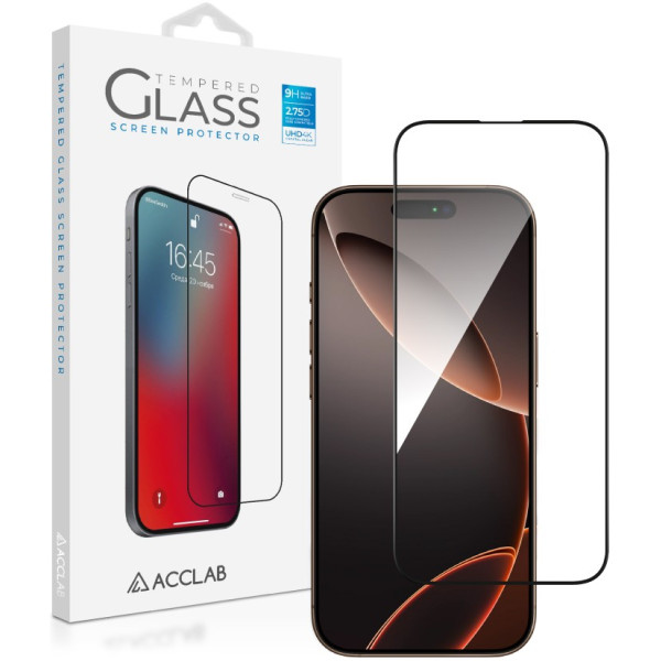 Фото - Захисне скло для смартфону ACCLAB 9H for Apple iPhone 16 Pro Max Black (1283126594151)