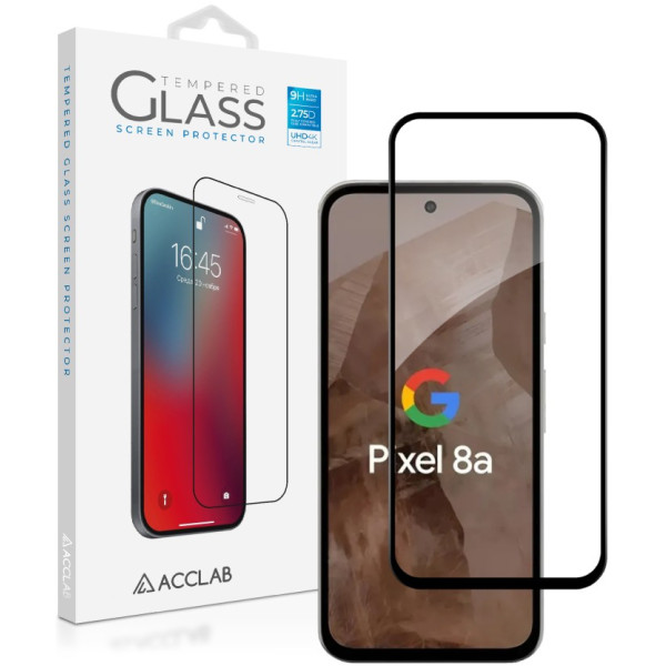 Фото - Захисне скло для смартфону ACCLAB 9H for Google Pixel 8a Black (1283126625329)