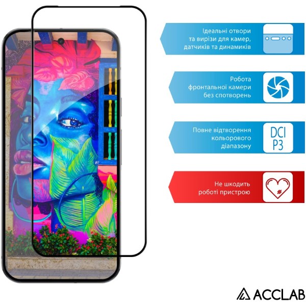 Фото - Захисне скло для смартфону ACCLAB 9H for Google Pixel 9 Pro XL / Pixel 10 Pro XL Black (1283126625220)