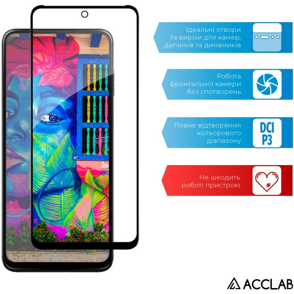 Фото - Защитное стекло для смартфона ACCLAB 9H for HMD Pulse Pro / Pulse+ / Pulse Black (1283126624223)