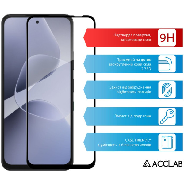 Фото - Защитное стекло для смартфона ACCLAB 9H for Infinix Hot 60i 4G Black (1283126627699)