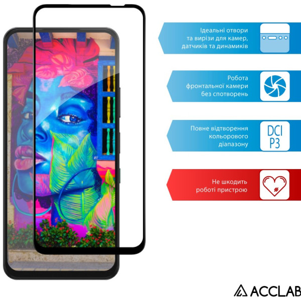 Фото - Защитное стекло для смартфона ACCLAB 9H for Infinix Hot 60i 4G Black (1283126627699)