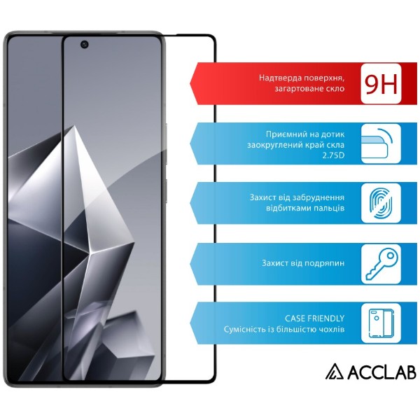Фото - Захисне скло для смартфону ACCLAB 9H for Infinix Note 50 / Note 50 Pro+ / Note 50 Pro Black (1283126627811)