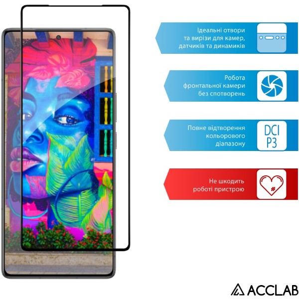 Фото - Захисне скло для смартфону ACCLAB 9H for Infinix Note 50 / Note 50 Pro+ / Note 50 Pro Black (1283126627811)