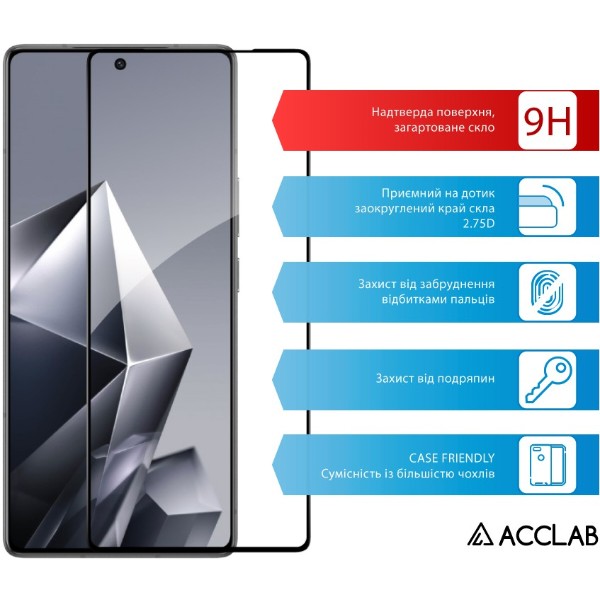 Фото - Захисне скло для смартфону ACCLAB 9H for Infinix Note 50 Pro / Note 50 / Note 50 Pro+ Black (1283126627866)
